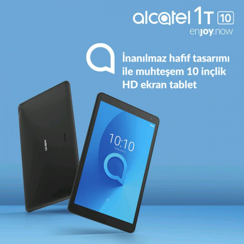 ALCATEL 1T 10,1’’ 16Gb Bellek, 1Gb Ram, Wifi, 2Mpix Ön 2Mpix Arka Kamera, Android Tablet PC, Black