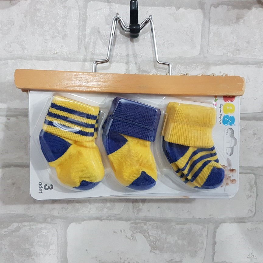 Taraftar 3’lü Bebek Çorabı Fenerbahçe