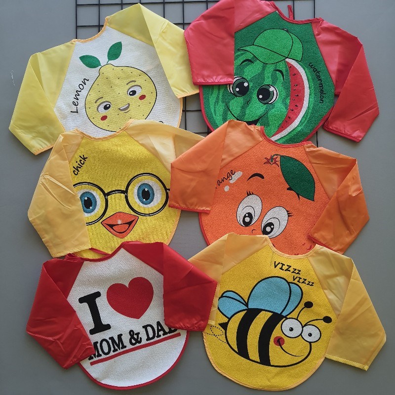 Kollu Bebek Mama Bebek Önlüğü 6 Ay Ile 2 Yaş Arası Uygundur  çilek kurbağa arı