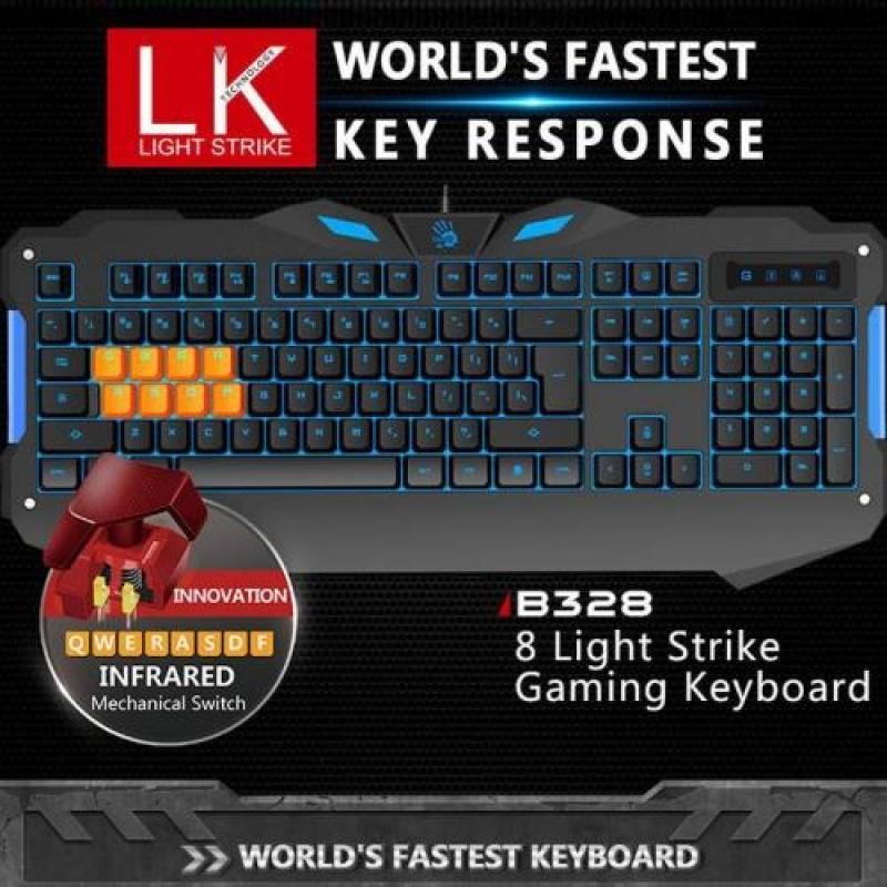 Bloody B328 Gaming Klavye,Mekanik 8-Light Strike, Q Usb Siyah M.Medya