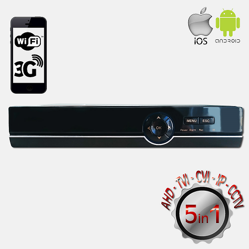 POWERGATE FLASH-B08 5Mpix H265+ 8Kanal Video, 4Kanal Ses, 1 HDD, 1944N, 3G Wifi, XMeye 5in1 DVR