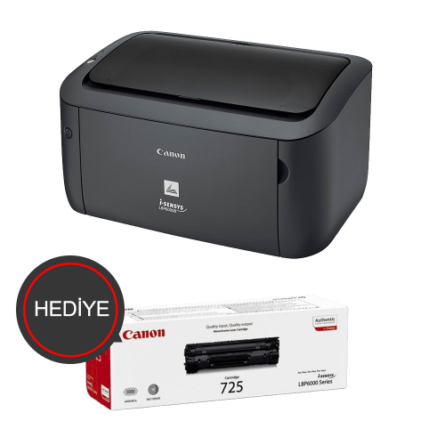 CANON LBP6030B Lazer Yazıcı (Siyah), Orijinal 1adet CRG725 Toner Hediyeli