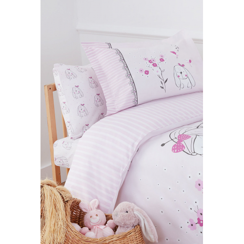 ÖZDİLEK Bebek Battaniyesi ve Nevresim Takımı, PEMBE HAPPY LIFE