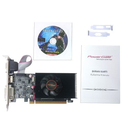 POWERGATE PG-GT220-1G-AR 1Gb GDDR3 128 Bit,  HDMI, DVI, Analog Ekran Kartı