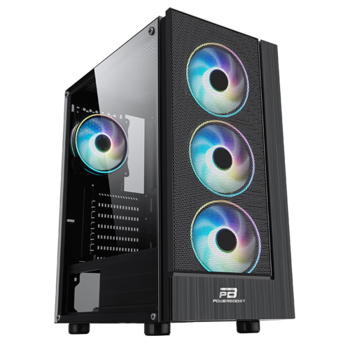 PG VOLVOX AMD Ryzen 5 1600, 8Gb Ram, 256Gb SSD, 4Gb DDR5 GTX1050Ti Ekran Kartı, 500W Kasa, Free Dos GAMING PC