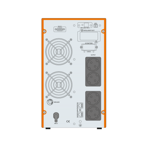 MAKELSAN Powerpack Plus 3KVA Online UPS(6x9A Akü)