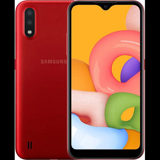 SAMSUNG SM-A013G/DS GALAXY A01 Core KIRMIZI, 16Gb, 1Gb Ram, 4 Çekirdek, 5,3inc Ekran, 5Mpix Ön 8Mpix Arka Kamera, Türkiye Garantili