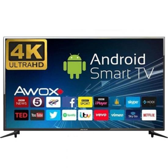 AWOX B205000S 50’’ 126cm 4K Ultra HD, Dahili Uydu Alıcılı, WiFi, Android 7,0 Smart Led Televizyon