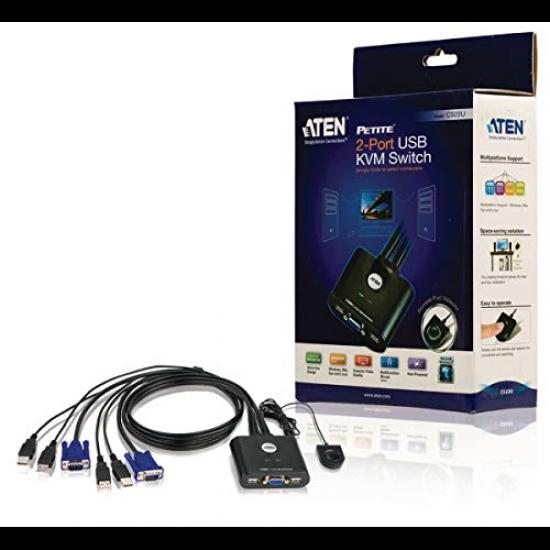 ATEN CS22U 2Port USB Manual KVM SWITCH 2PC / 1 USER USB