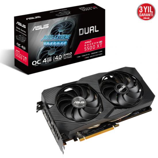 ASUS DUAL RX5500XT-O4G EVO 4Gb DDR6 OC EDITION HDMI DP DIRECTX 12