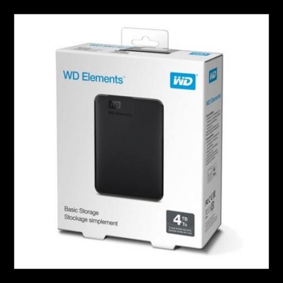 WD Elements 4TB 2,5’’ USB 3,0 Harici HDD WDBU6Y0040BBK, Siyah