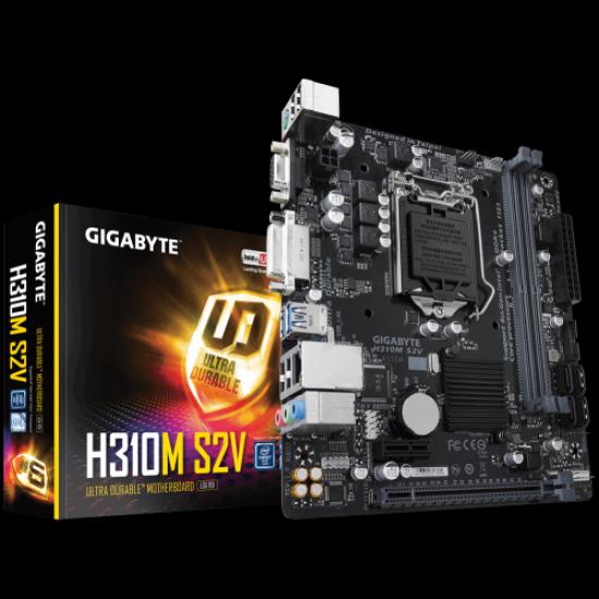 GIGABYTE H310M-S2V DVI USB3,1 LGA1151 8-9.Nesil