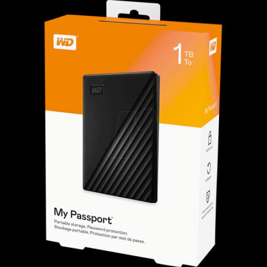 WD MyPassport 1TB 2,5’’ USB 3.0 Harici HDD WDBYVG0010BBK, Siyah