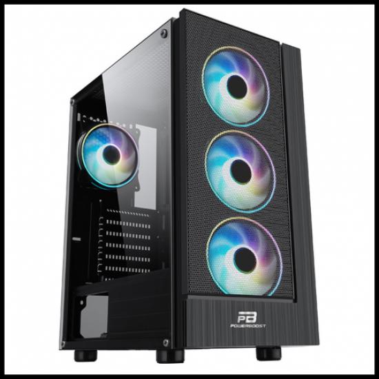 PG VOLVOX AMD Ryzen 5 1600, 8Gb Ram, 256Gb SSD, 4Gb DDR5 GTX1050Ti Ekran Kartı, 500W Kasa, Free Dos GAMING PC