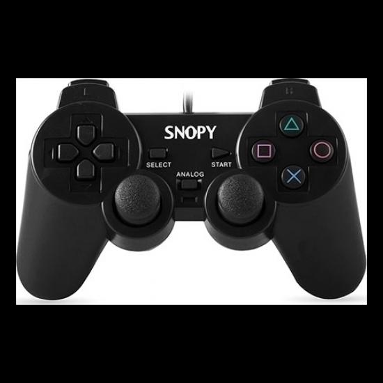 SNOPY SG-606 USB/PS2/PS3 TİTREŞİMLİ GAMEPAD, Bilgisayar, Playstation 2 ve Playstation 3 Uyumlu.