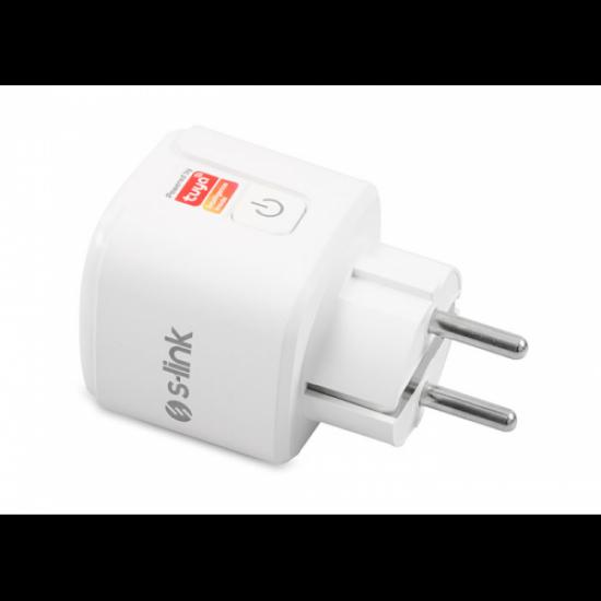 S-LINK SL-01 Smart WiFi Plug, 16Amper Priz Akıllı Telefon Uygulaması ile Cihazlarınızı Uzaktan Yöneten Kablosuz Akıllı Priz