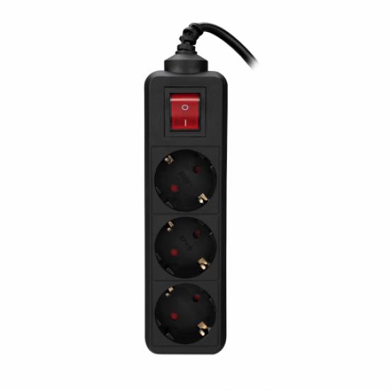 S-LINK SPG3-X-3 Akım Korumalı 3lü Priz 1,5Mt  (Siyah)