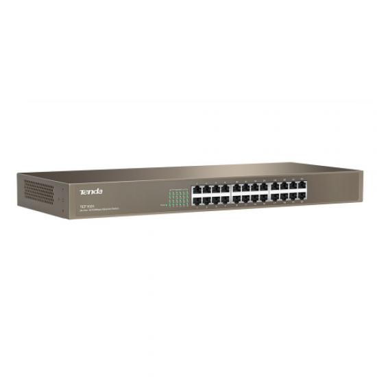 Tenda TEF1024D 24Port 10/100 Rack-M, Metal Kasa, Switch