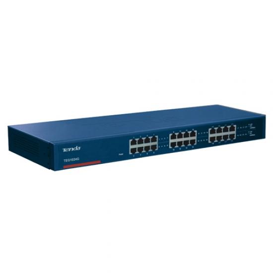 Tenda TEG1024D 24Port GigaBit, Rack-M, Metal Kasa, Switch