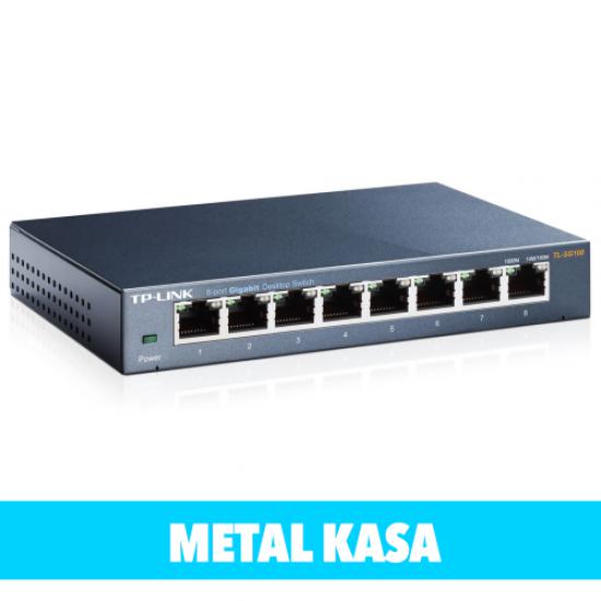 TP-LINK SG108 8 Port GigaBit Metal Kasa Switch