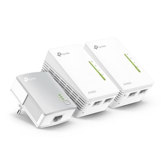 TP-LINK TL-WPA4220T KIT 300Mbps AV600 Wifi Powerline 3 Pack