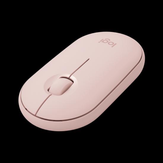 LOGITECH M350 Pebble Kablosuz Mouse (Rose) İnce ve Sessiz (910-005717)