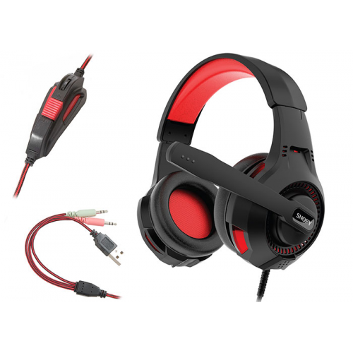 SNOPY SN-8800 GAMETIME Gaming Mikrofonlu Kulaklık (Siyah Kırmızı)