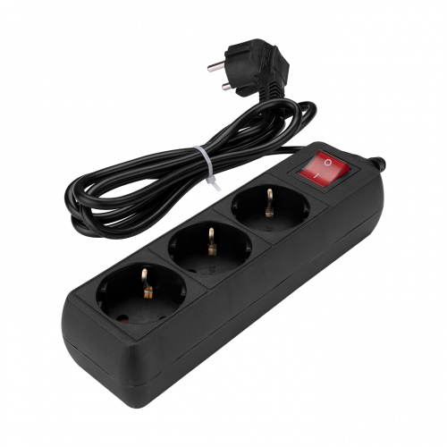 S-LINK SPG3-X-3 Akım Korumalı 3lü Priz 1,5Mt  (Siyah)