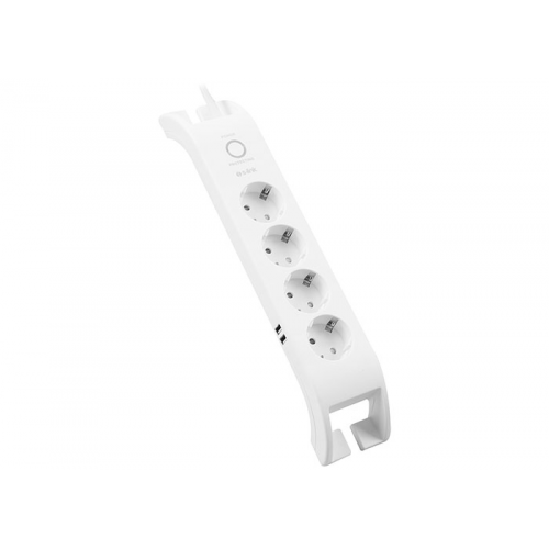 S-LINK SPG3041 Akım Korumalı 2Mt 2xUSB 2.4A 3G1.5mm2 900 Joule 4lü Priz (Beyaz)