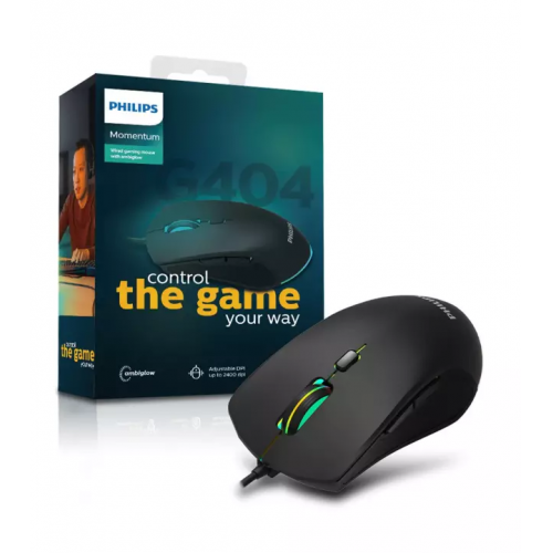 PHILIPS Momentum SPK9404/00 G404,Gaming, Işıklı, Optik, GAMING Mouse, Usb